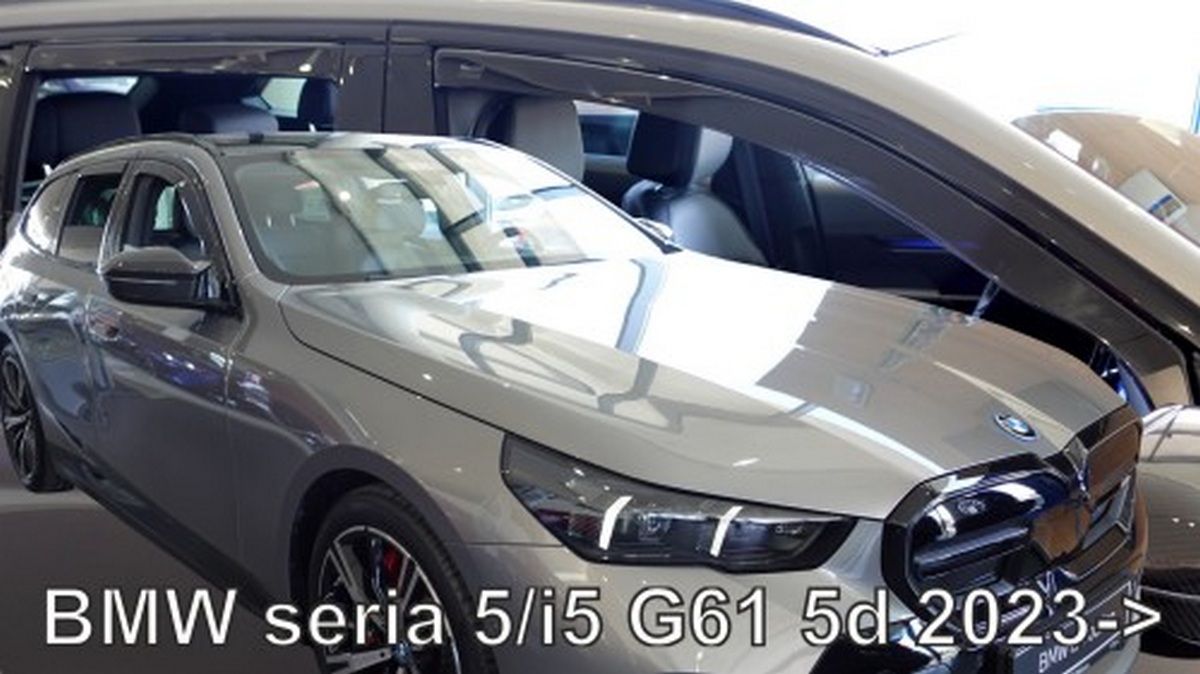 Větrné clony - ofuky oken (deflektory, plexi), BMW 5, G61, 2023- , Combi, přední + zadní