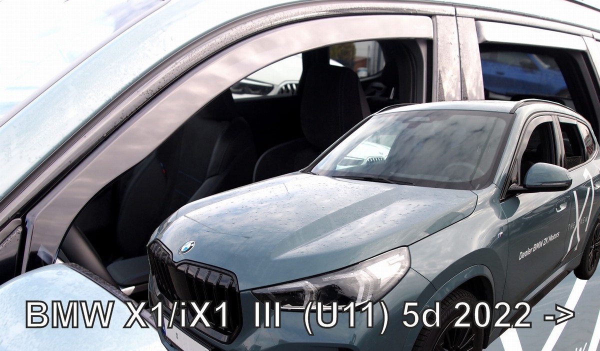 Větrné clony - ofuky oken (deflektory, plexi), BMW X1, iX1, U11, 2022- , přední + zadní
