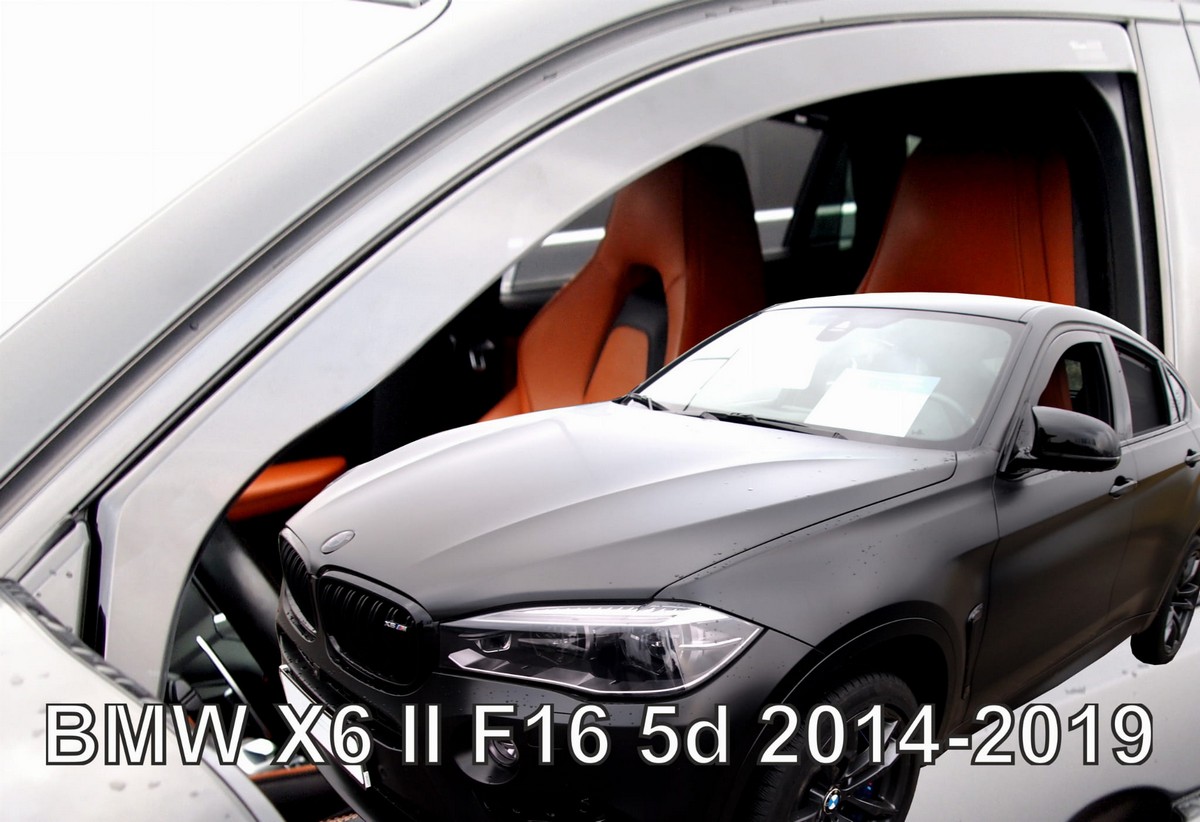 Větrné clony - ofuky oken (deflektory, plexi), BMW X6, F16, 2014-2019, přední