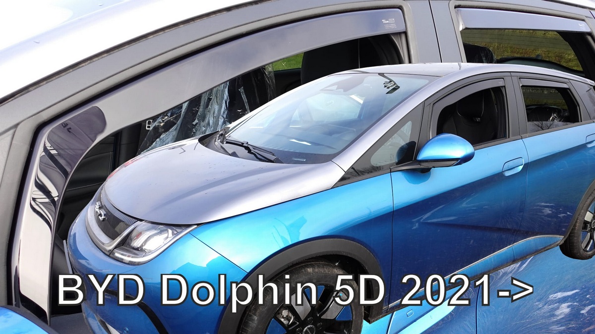 Větrné clony - ofuky oken (deflektory, plexi), BYD Dolphin, 2021- , přední + zadní
