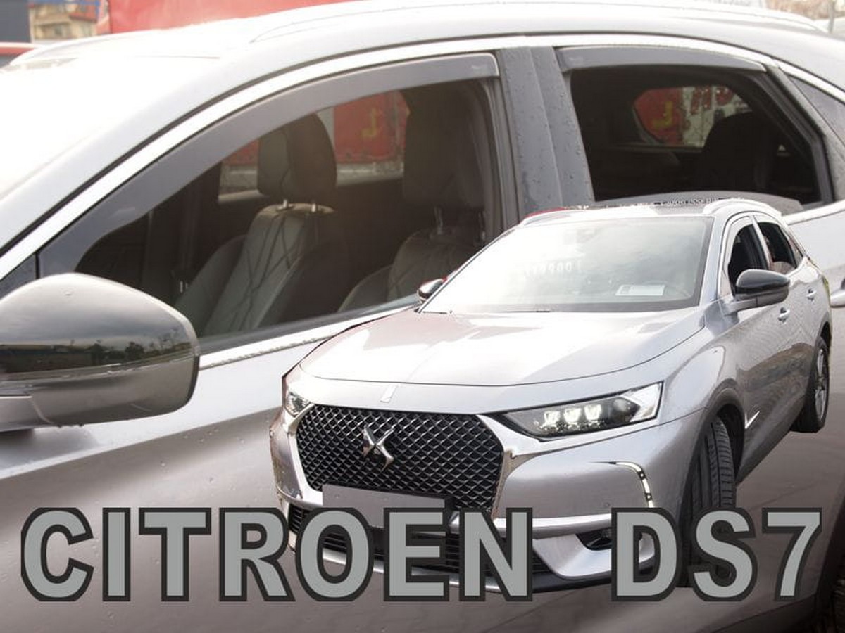 Větrné clony - ofuky oken (deflektory, plexi), Citroen DS7 Crossback, 2018- , přední + zadní