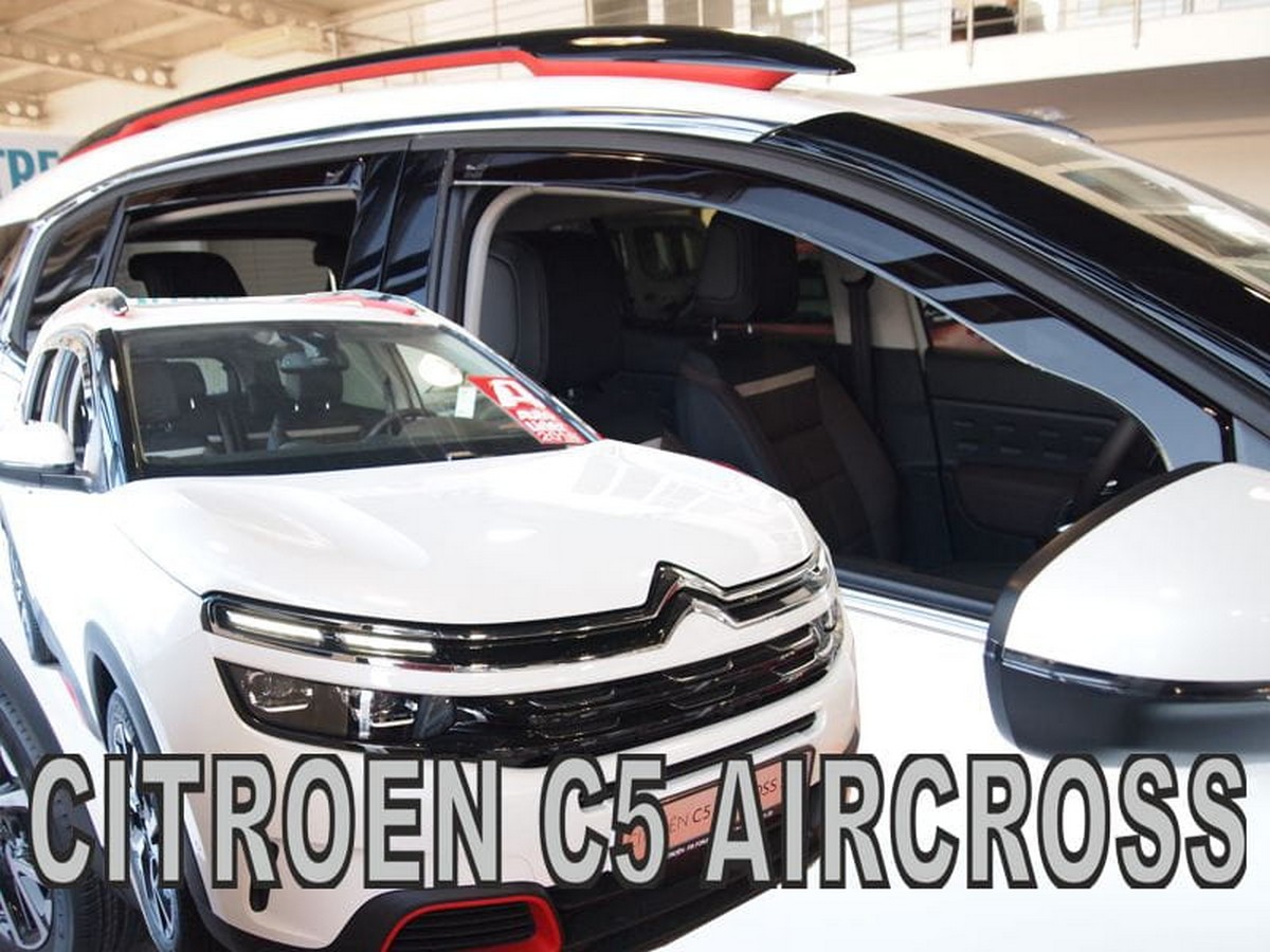Větrné clony - ofuky oken (deflektory, plexi), Citroen C5 Aircross, 2017- , přední + zadní