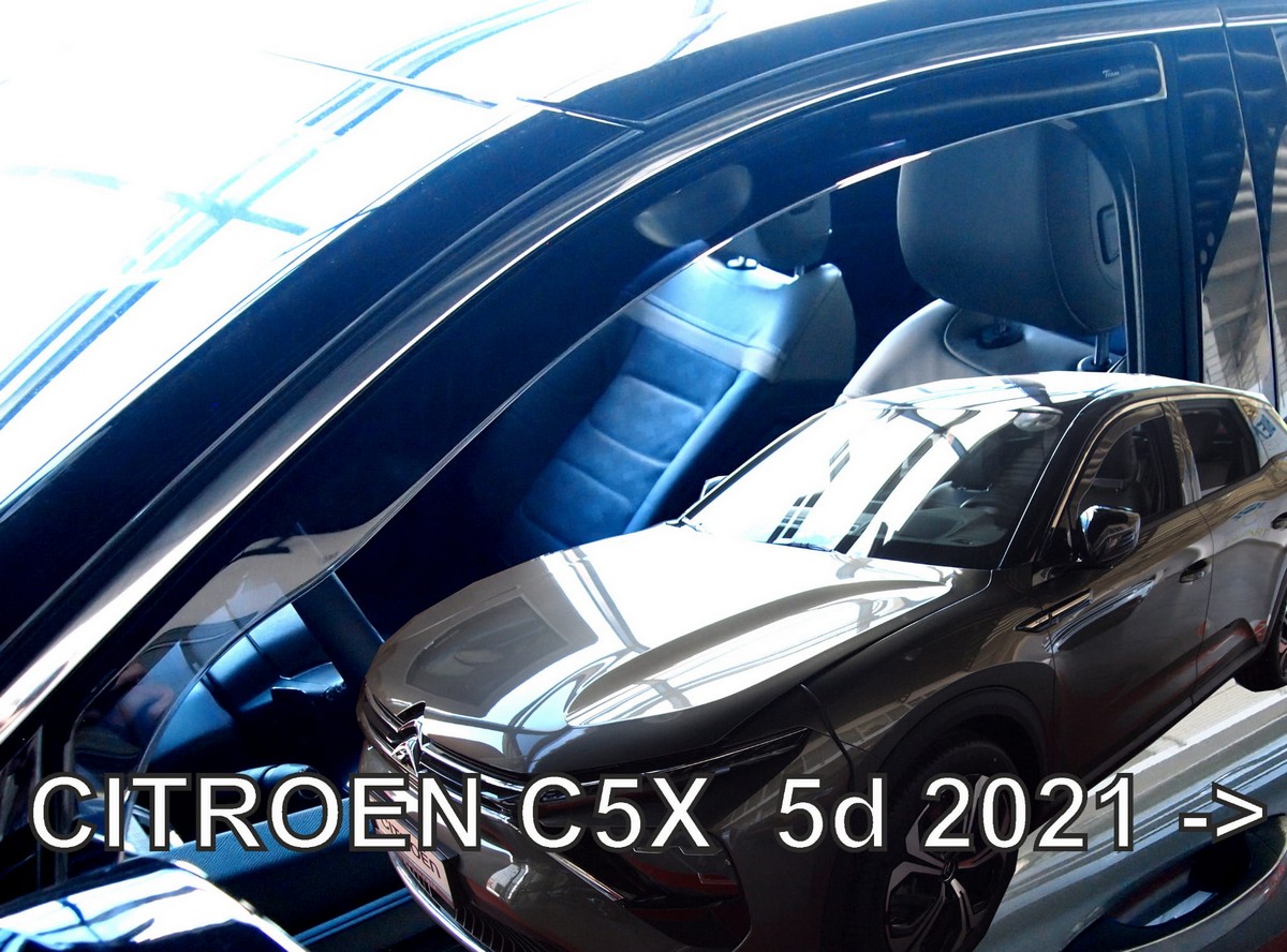 Větrné clony - ofuky oken (deflektory, plexi), Citroen C5 X, 2021- , přední