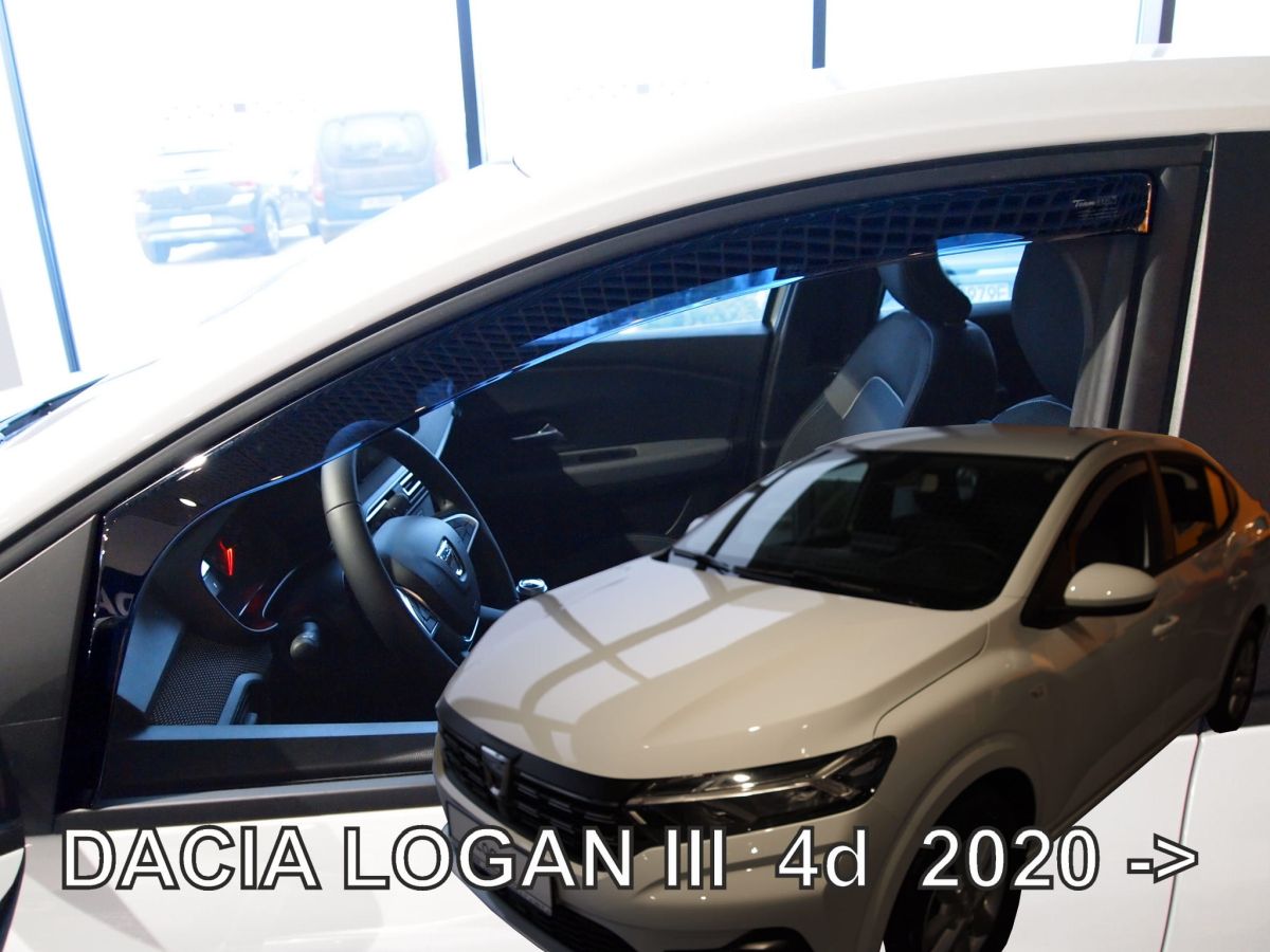 Větrné clony - ofuky oken (deflektory, plexi), Dacia Logan III, 2021- , přední