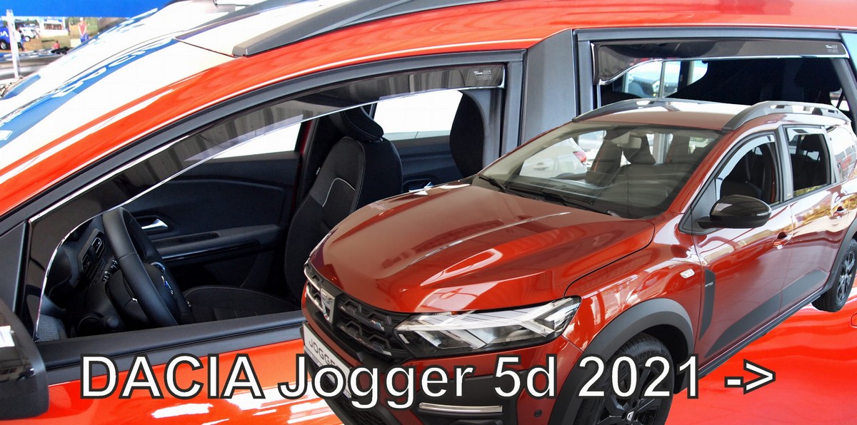 Větrné clony - ofuky oken (deflektory, plexi), Dacia Jogger, 2021- , přední + zadní