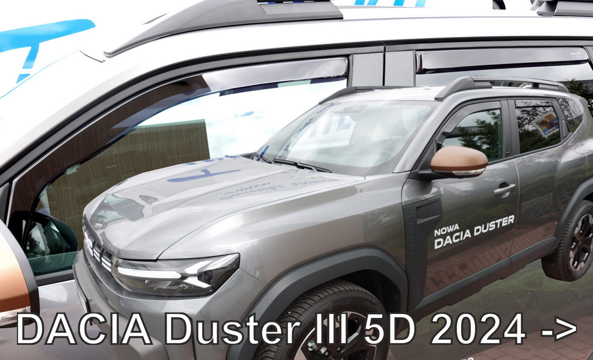 Větrné clony - ofuky oken (deflektory, plexi), Dacia Duster III, 2024- , přední + zadní
