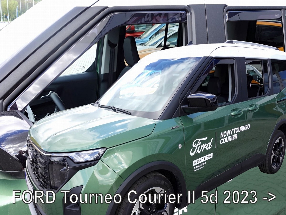 Větrné clony - ofuky oken (deflektory, plexi), Ford Courier Tourneo, 2023- , přední + zadní