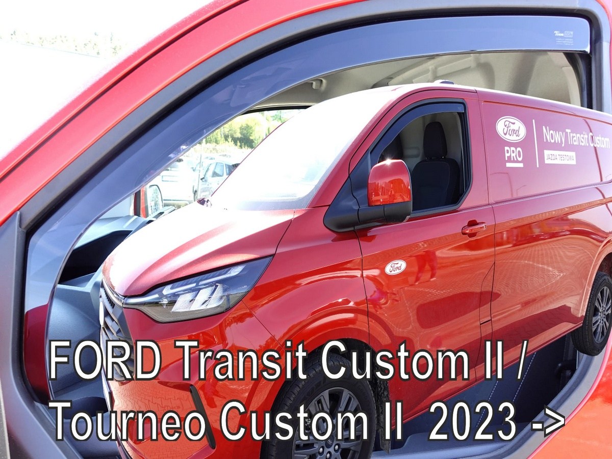 Větrné clony - ofuky oken (deflektory, plexi), Ford Custom Transit/Tourneo II, 2023- , přední