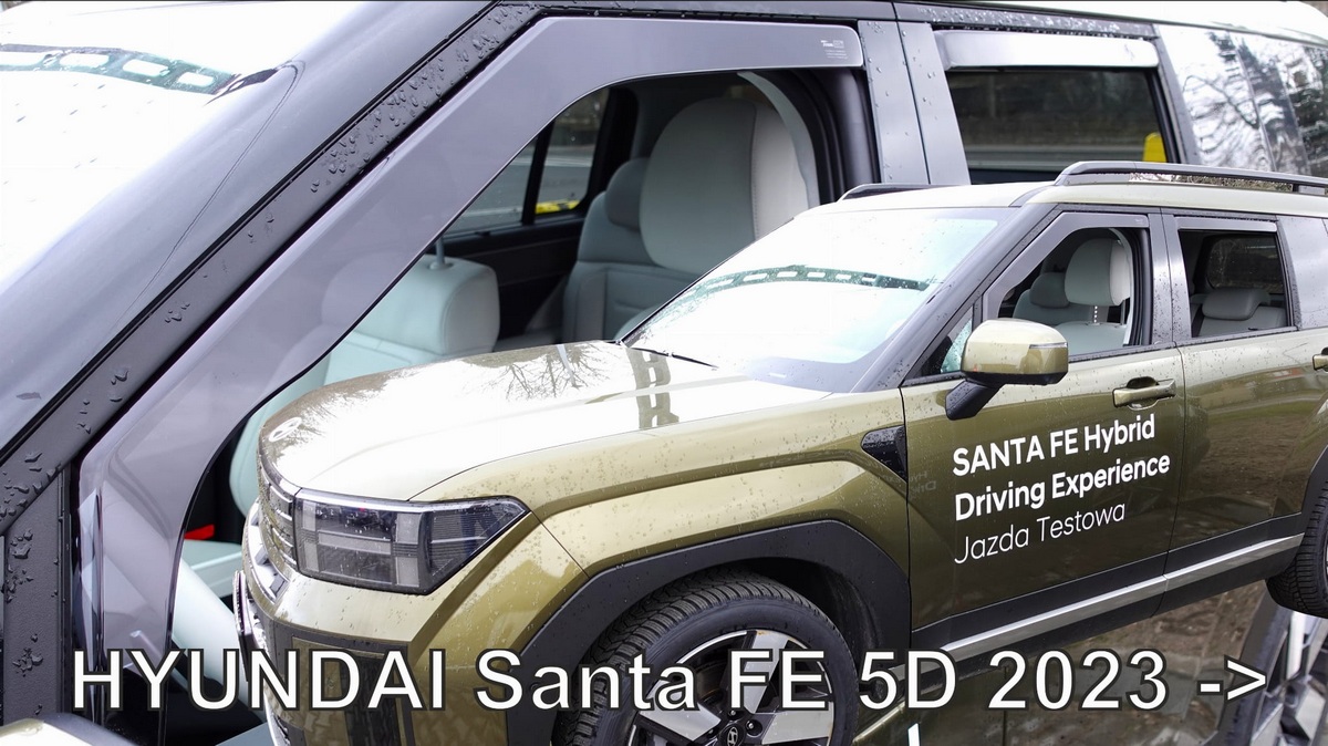 Větrné clony - ofuky oken (deflektory, plexi), Hyundai Santa Fe V, 2025- , přední + zadní