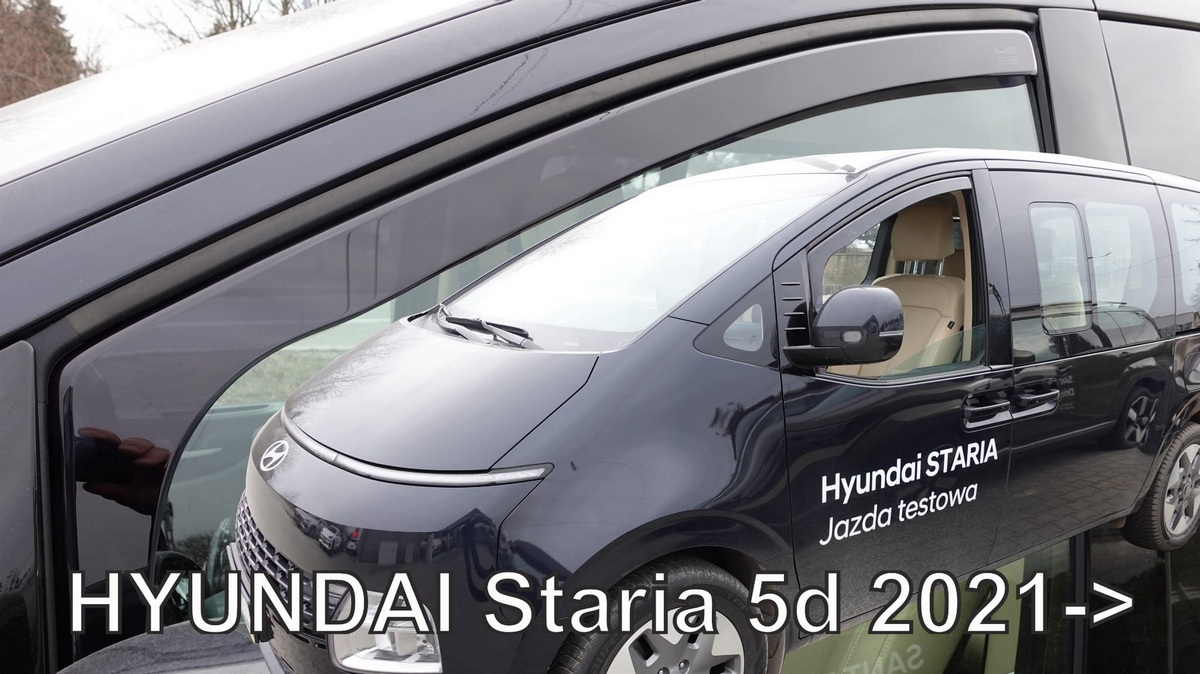 Větrné clony - ofuky oken (deflektory, plexi), Hyundai Staria, 2021- , přední