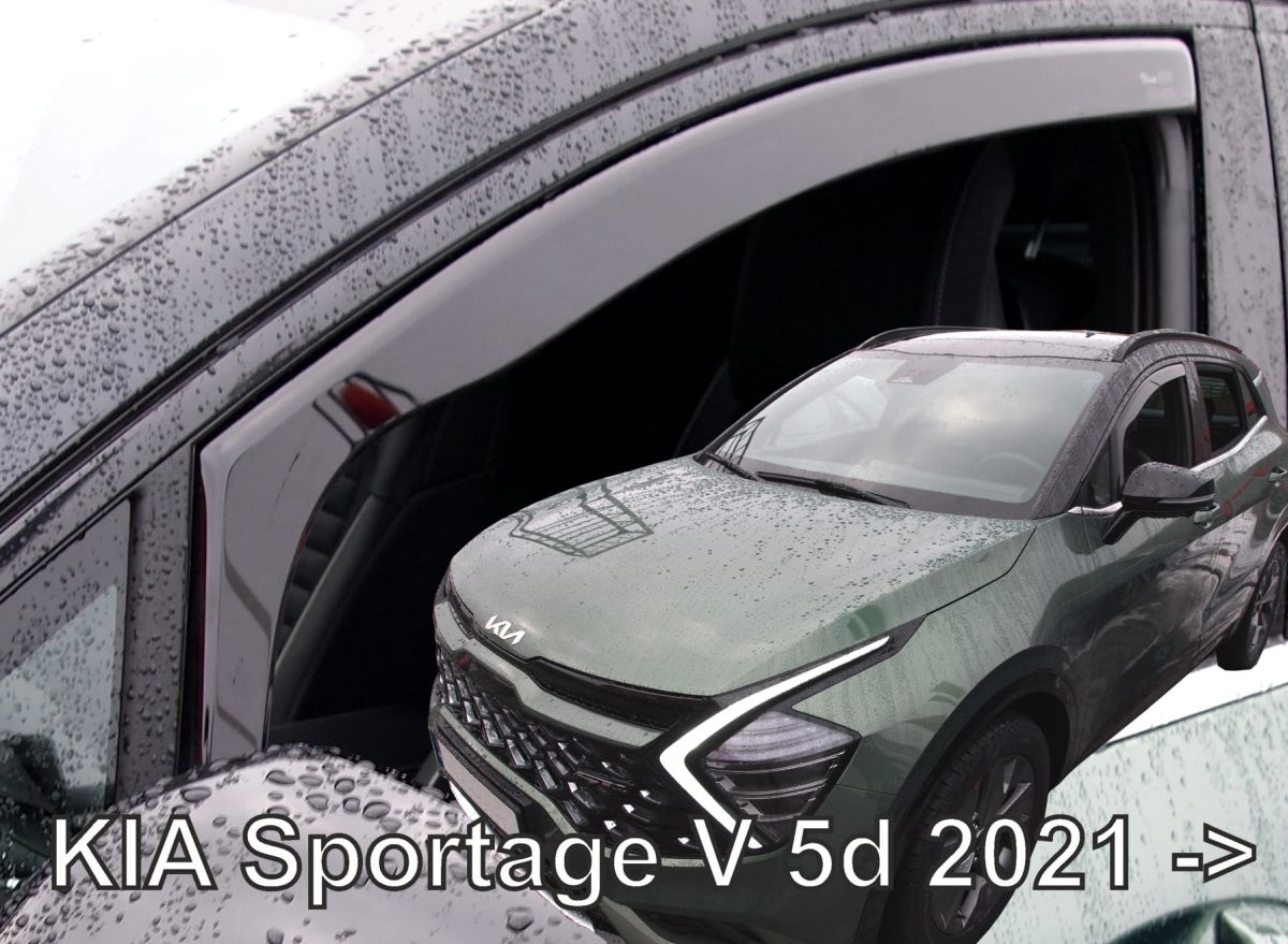 Větrné clony - ofuky oken (deflektory, plexi), Kia Sportage V, 2021- , přední