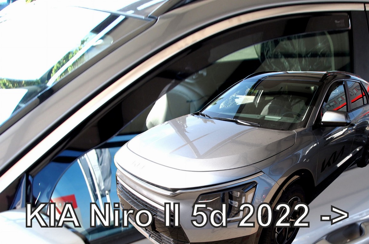 Větrné clony - ofuky oken (deflektory, plexi), Kia Niro II, 2022- , přední