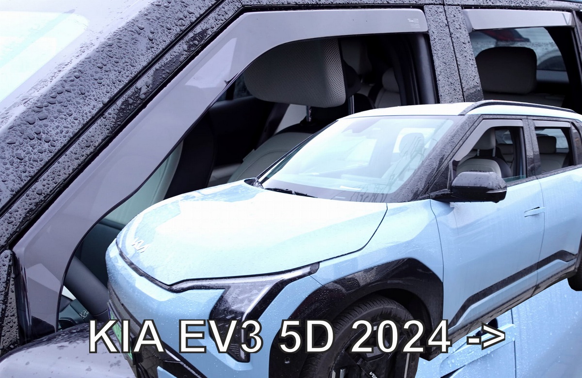 Větrné clony - ofuky oken (deflektory, plexi), Kia EV3, 2024- , přední + zadní