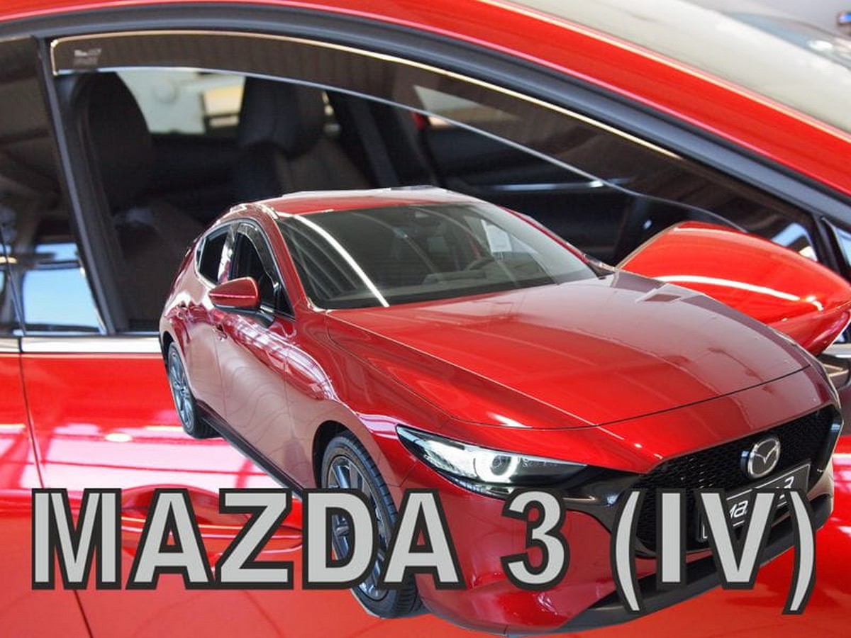 Větrné clony - ofuky oken (deflektory, plexi), Mazda 3 IV, 2019- , Hatchback, přední
