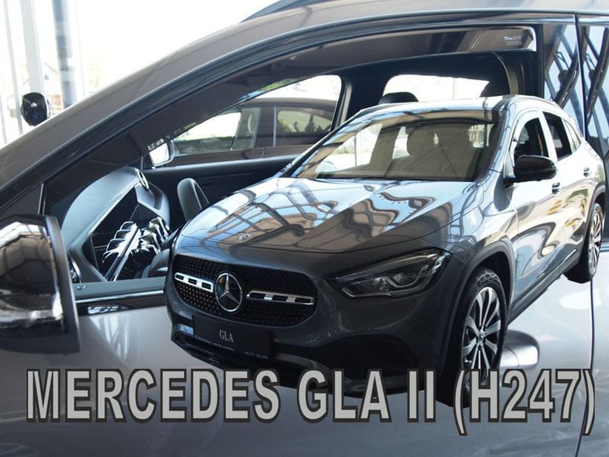 Větrné clony - ofuky oken (deflektory, plexi), Mercedes GLA H247, 2019- , přední