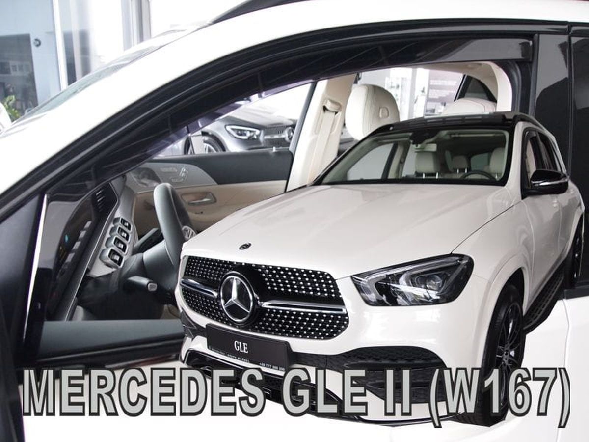 Větrné clony - ofuky oken (deflektory, plexi), Mercedes GLE II W167, 2019- , přední