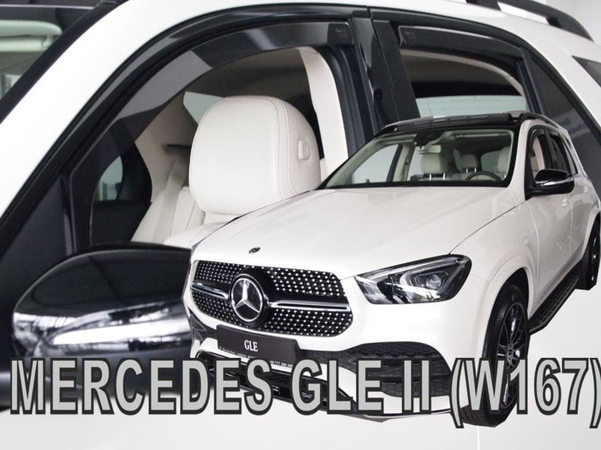 Větrné clony - ofuky oken (deflektory, plexi), Mercedes GLE II W167, 2019- , přední + zadní