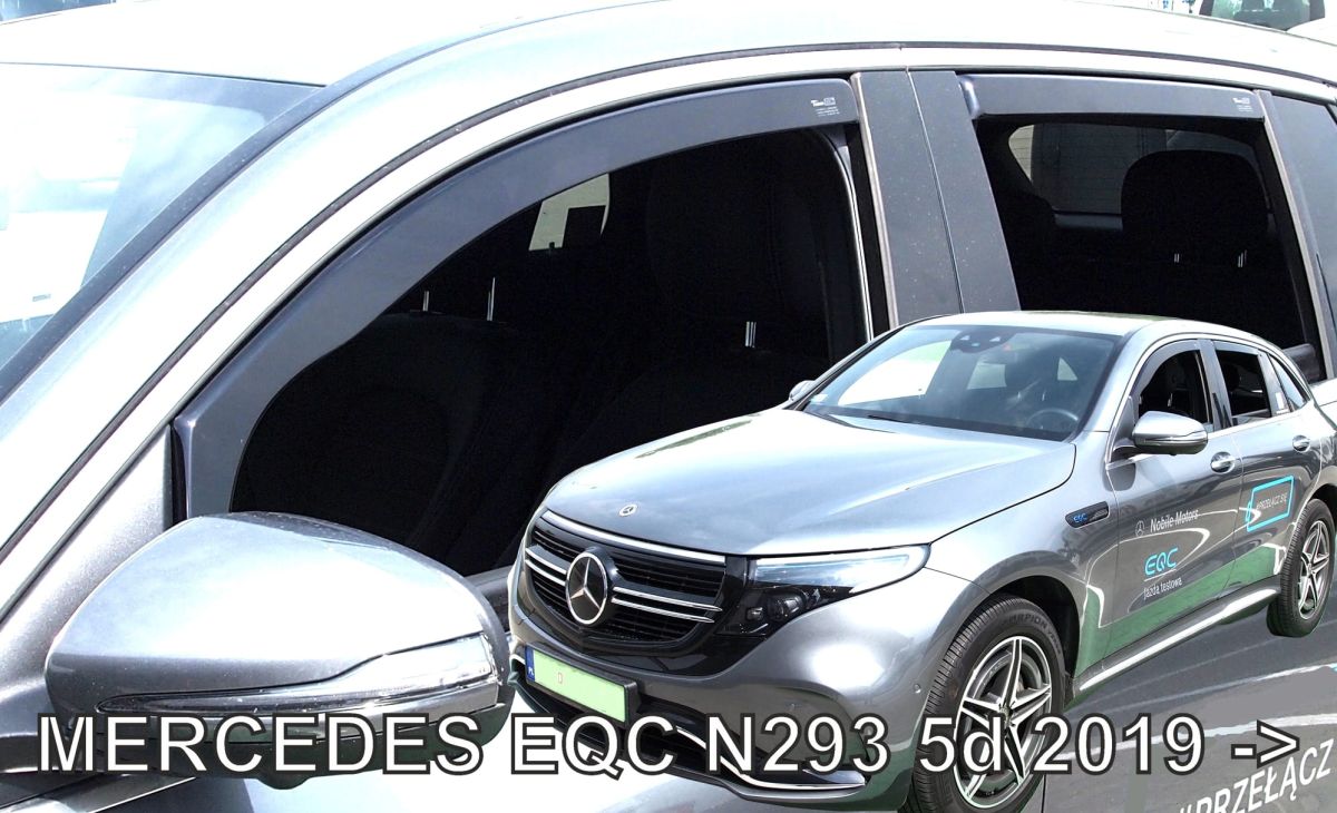 Větrné clony - ofuky oken (deflektory, plexi), Mercedes EQC, N293, 2019-2023, přední + zadní