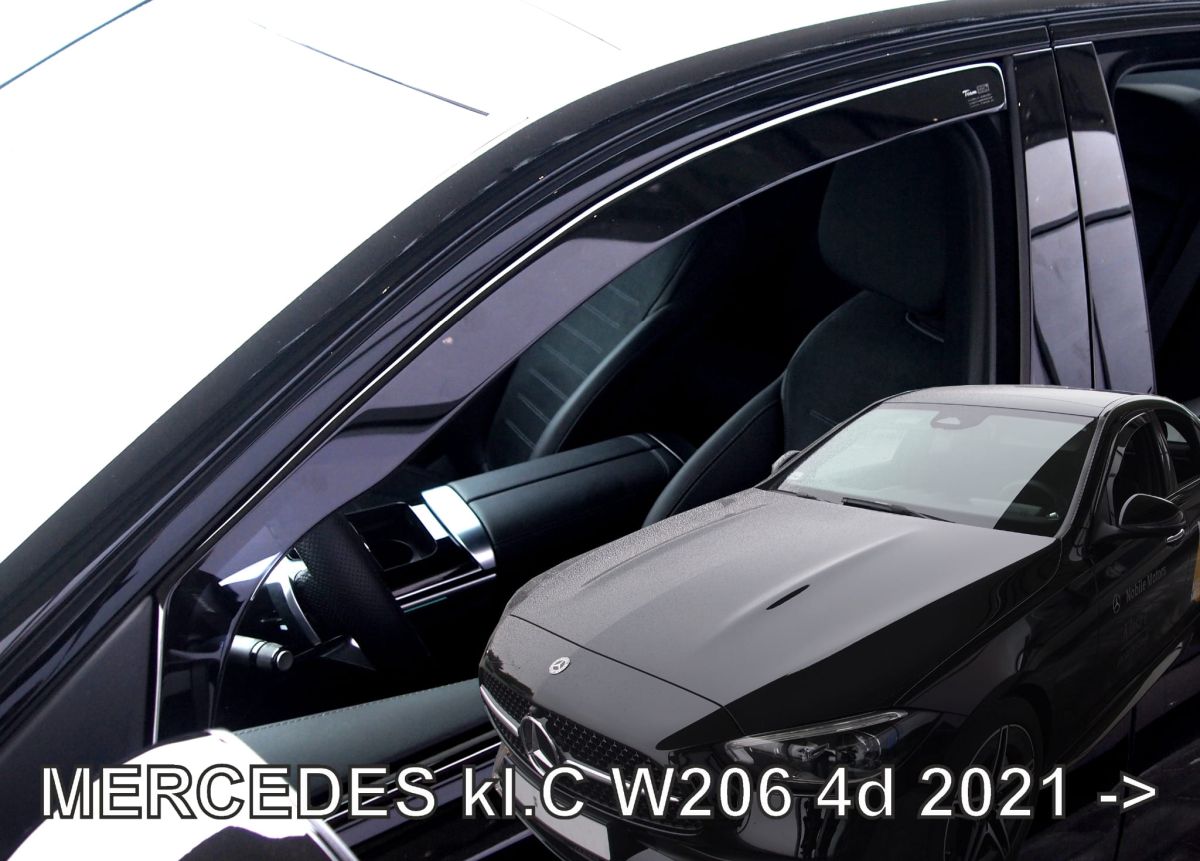Větrné clony - ofuky oken (deflektory, plexi), Mercedes C-Class, W206, 2021- , přední