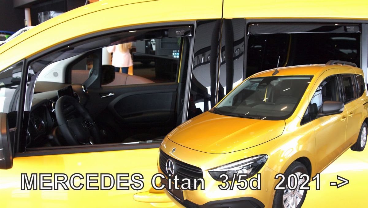 Větrné clony - ofuky oken (deflektory, plexi), Mercedes Citan II, W420, 2021- , přední + zadní