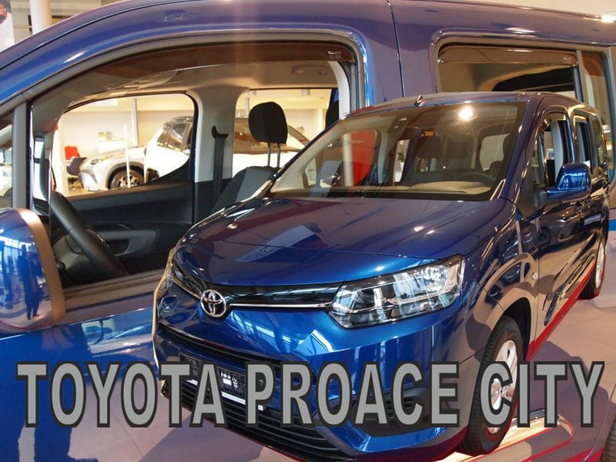 Větrné clony - ofuky oken (deflektory, plexi), Toyota ProAce City Verso, 2019- , přední + zadní