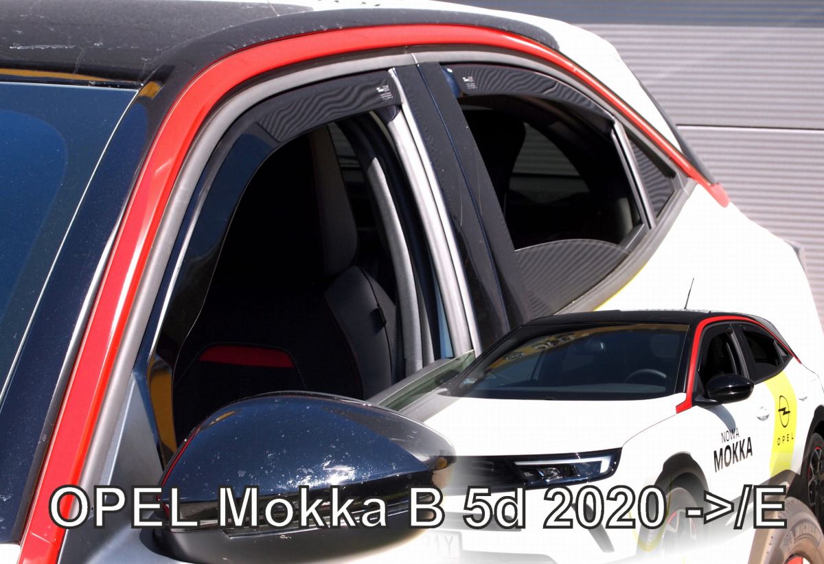 Větrné clony - ofuky oken (deflektory, plexi), Opel Mokka B, 2020- , přední + zadní