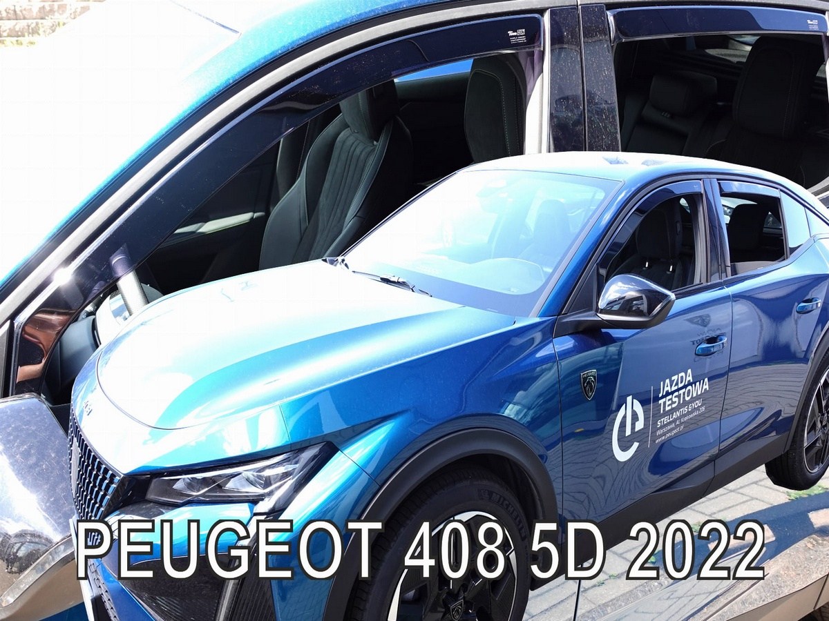 Větrné clony - ofuky oken (deflektory, plexi), Peugeot 408, 2022- , přední + zadní