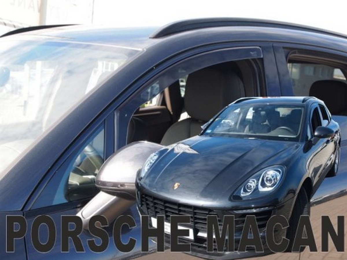 Větrné clony - ofuky oken (deflektory, plexi), Porsche Macan, 2014- , přední