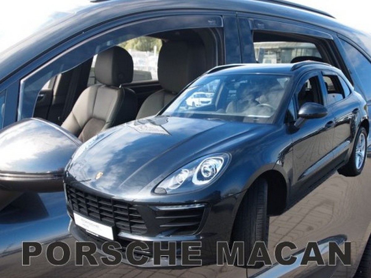 Větrné clony - ofuky oken (deflektory, plexi), Porsche Macan, 2014- , přední + zadní