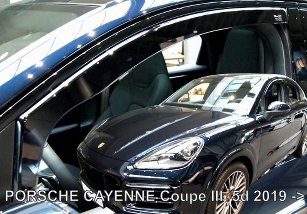 Větrné clony - ofuky oken (deflektory, plexi), Porsche Cayenne Coupe III, 2019- , přední
