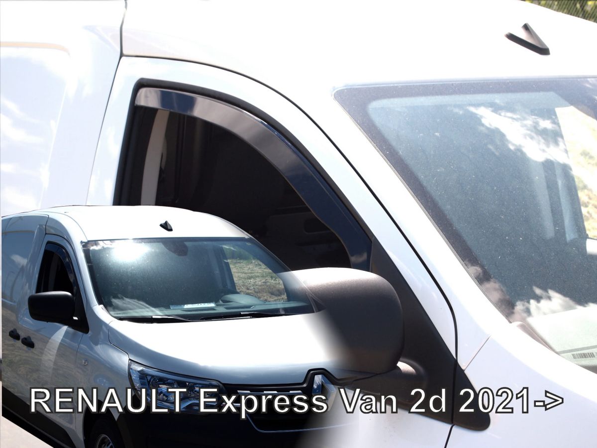 Větrné clony - ofuky oken (deflektory, plexi), Renault Express Van, 2021- , přední