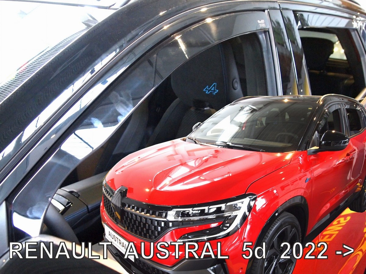Větrné clony - ofuky oken (deflektory, plexi), Renault Austral, 2022- , přední + zadní