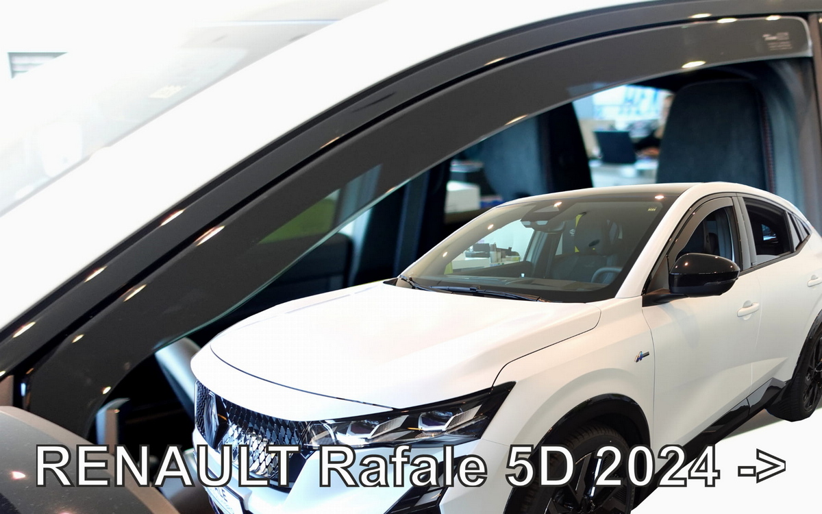 Větrné clony - ofuky oken (deflektory, plexi), Renault Rafale, 2024- , přední
