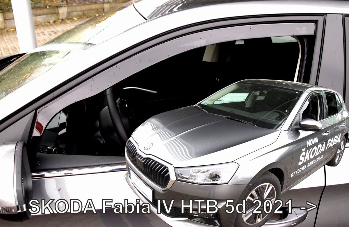 Větrné clony - ofuky oken (deflektory, plexi), Škoda Fabia IV, 2021- , přední