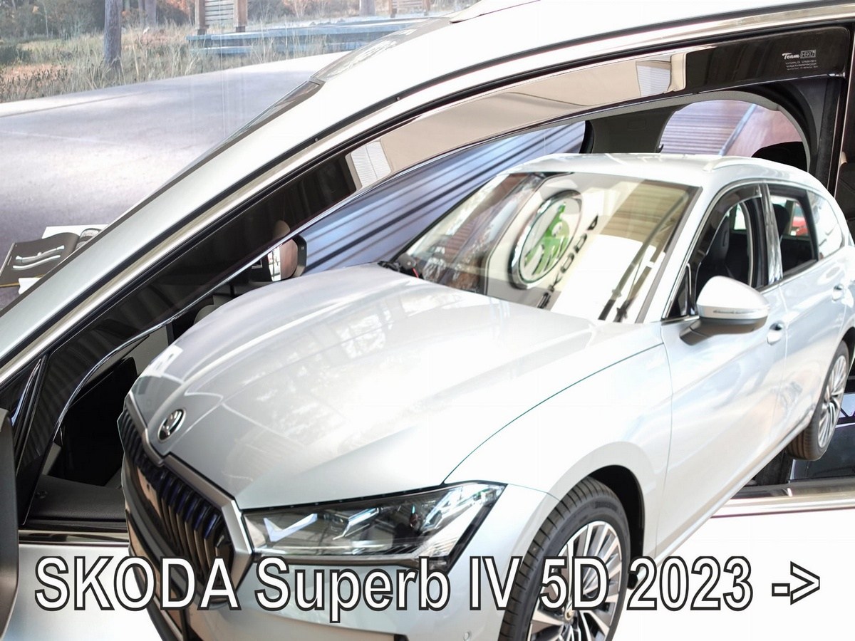 Větrné clony - ofuky oken (deflektory, plexi), Škoda Superb IV, 2024- , přední