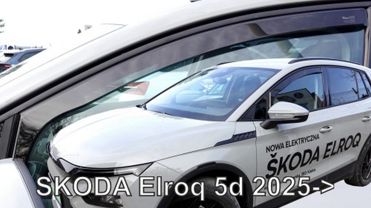 Větrné clony - ofuky oken (deflektory, plexi), Škoda Elroq, 2025- , přední