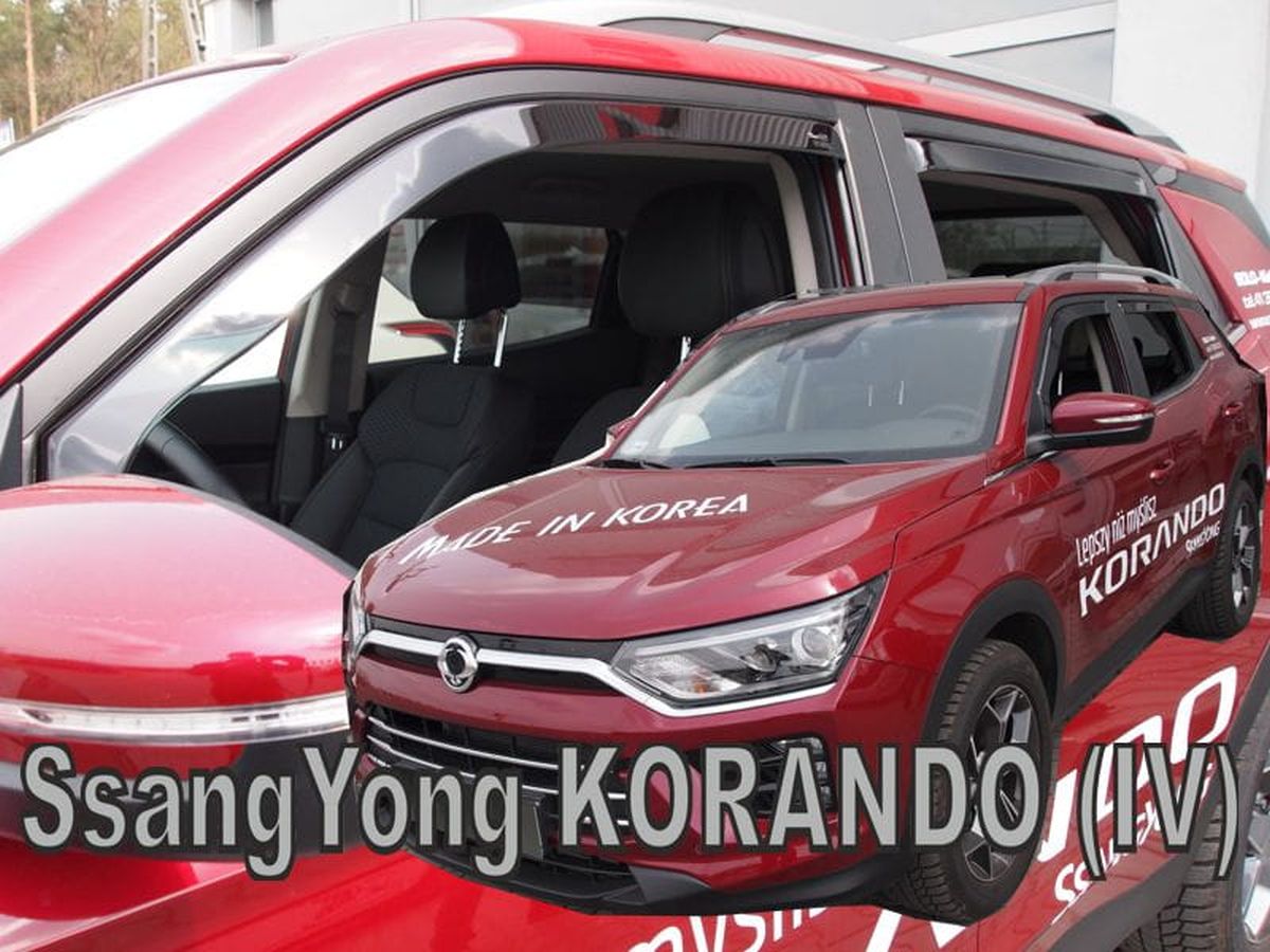 Větrné clony - ofuky oken (deflektory, plexi), SsangYong Korando IV, 2019- , přední + zadní