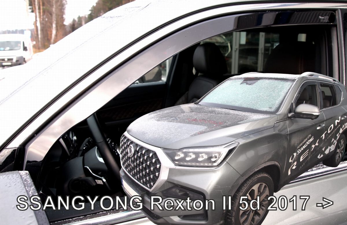 Větrné clony - ofuky oken (deflektory, plexi), SsangYong Rexton IV, 2017- , přední