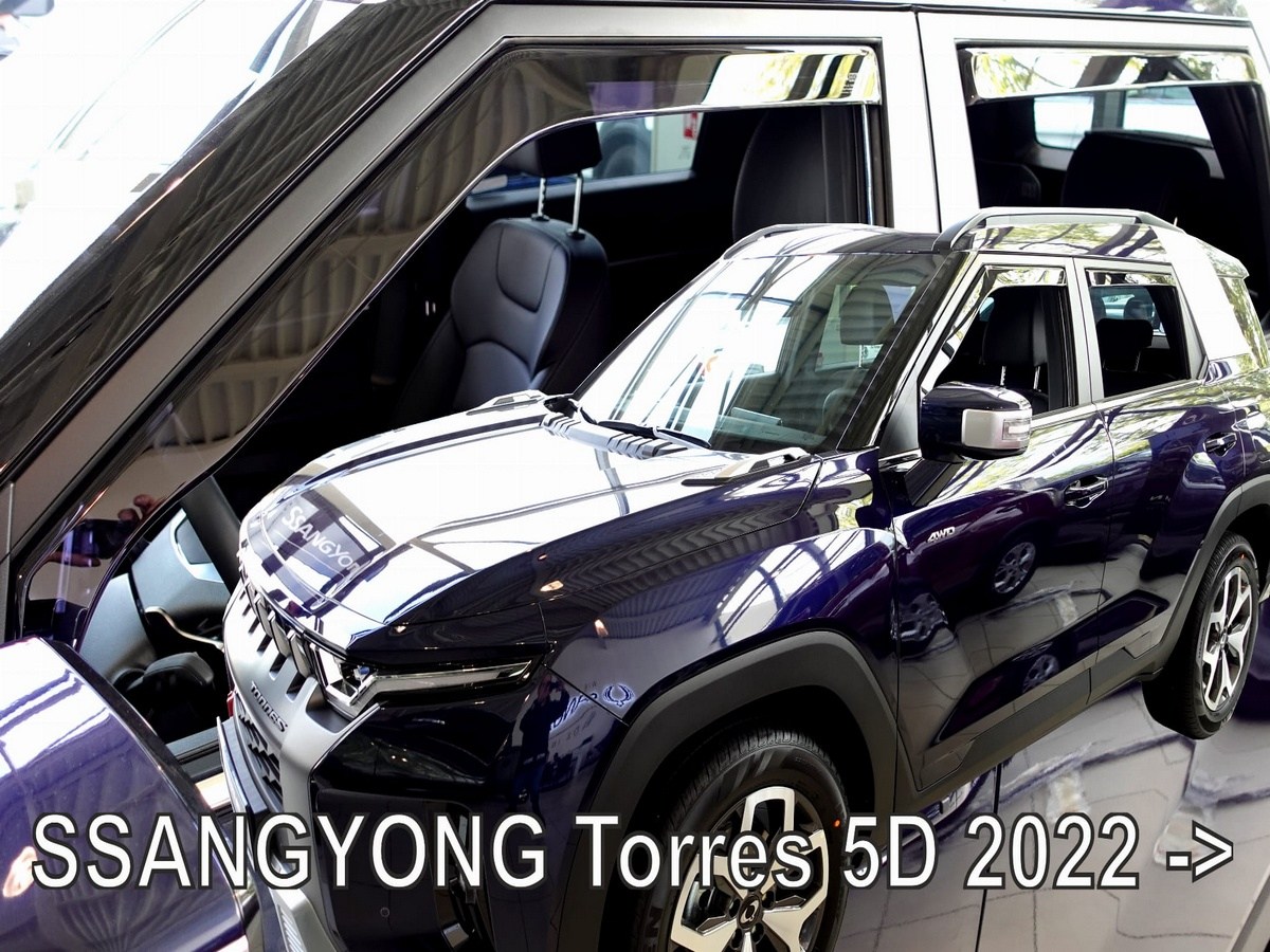 Větrné clony - ofuky oken (deflektory, plexi), SsangYong Torres, 2023- , přední + zadní