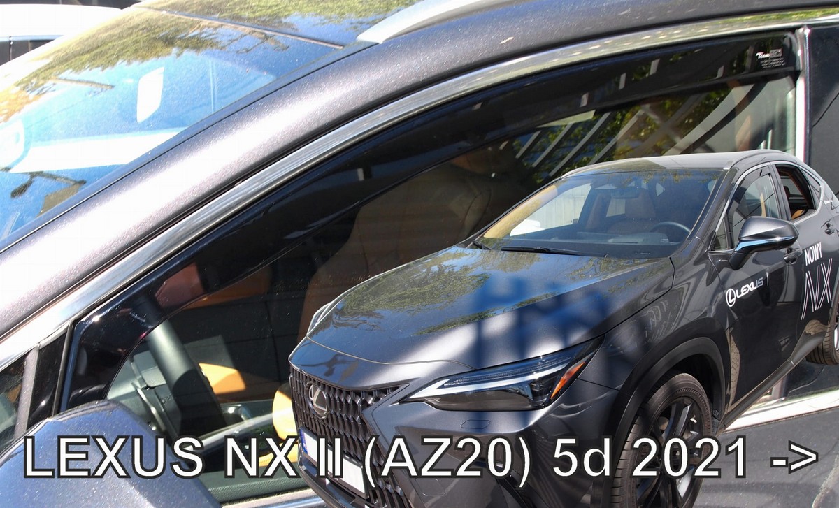Větrné clony - ofuky oken (deflektory, plexi), Lexus NX II, 2021- , přední