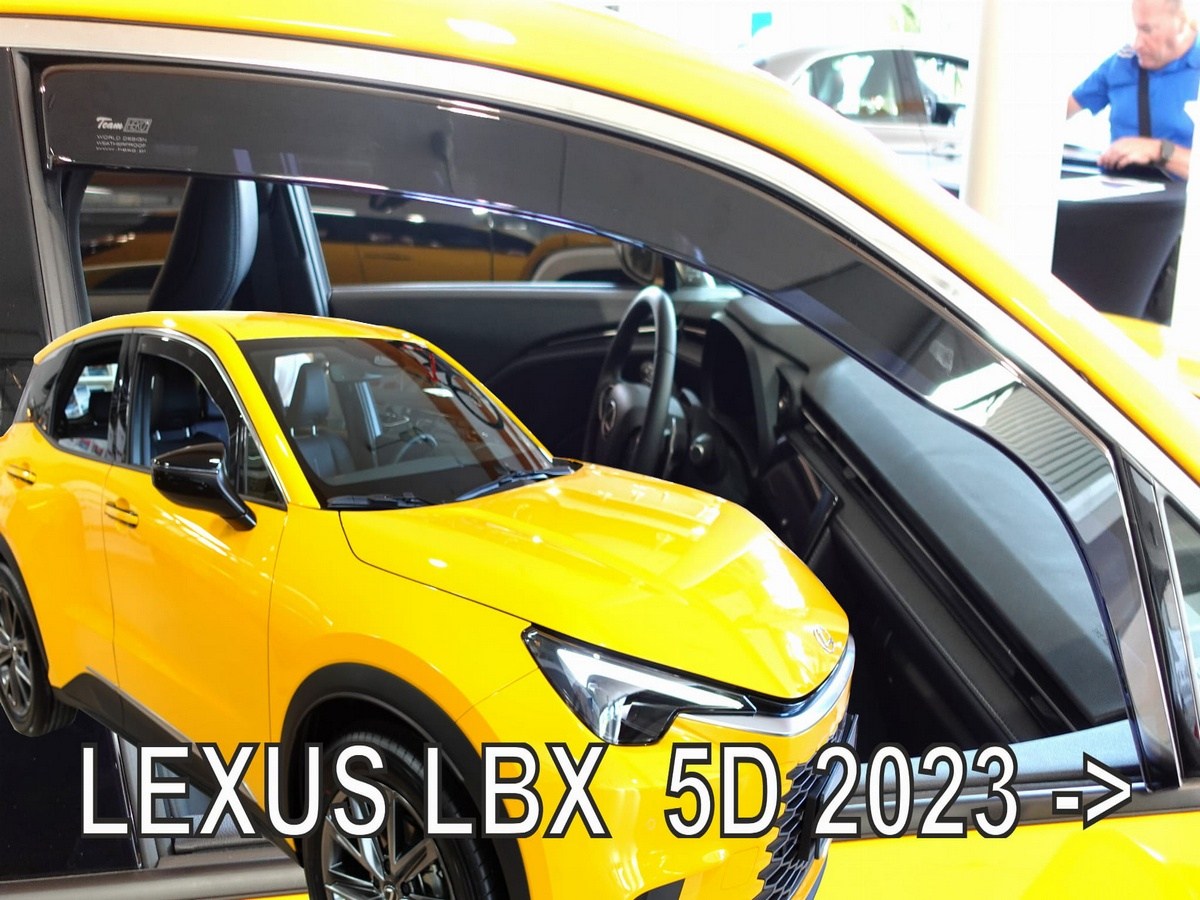 Větrné clony - ofuky oken (deflektory, plexi), Lexus LBX, 2024- , přední