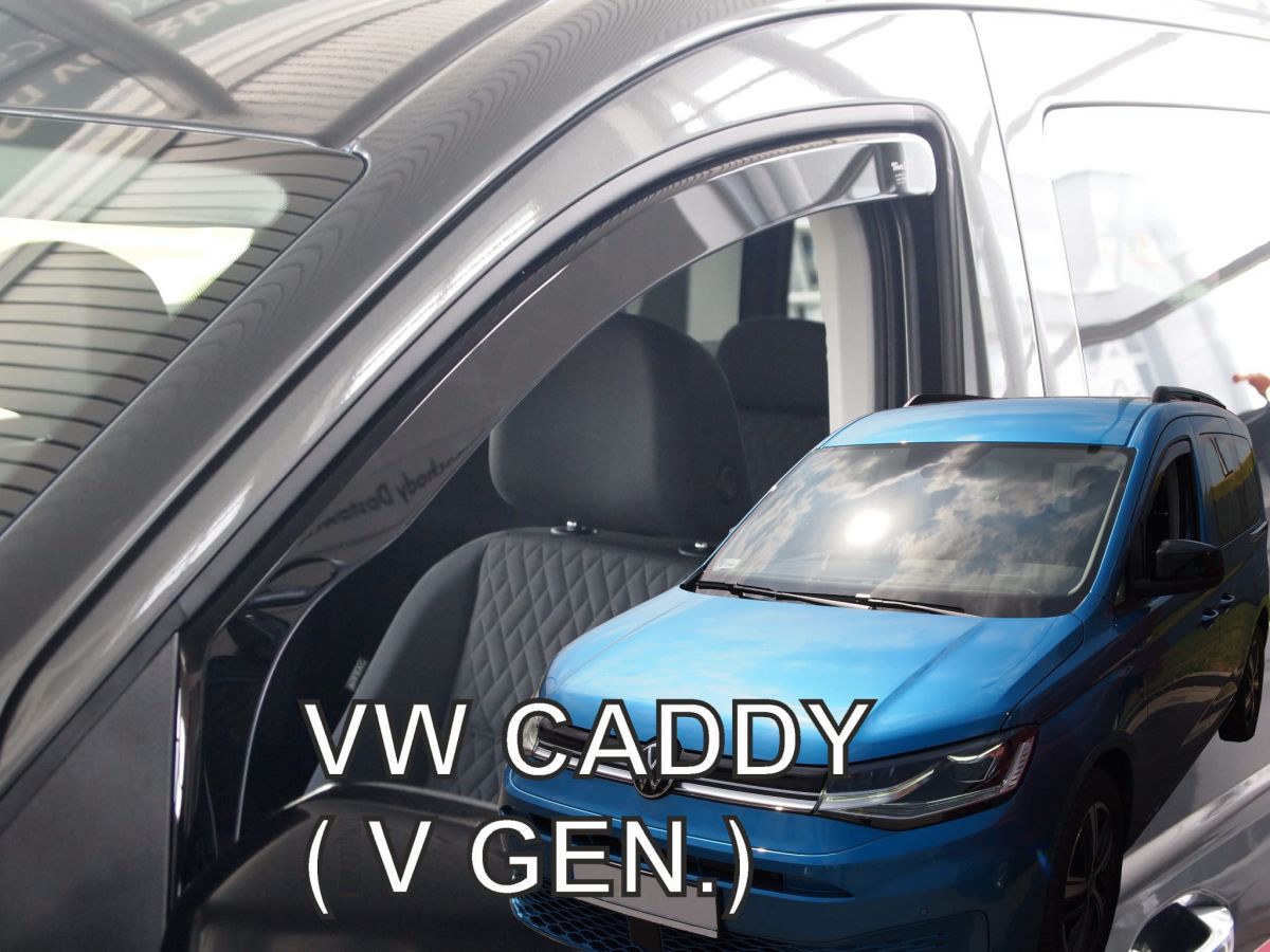 Větrné clony - ofuky oken (deflektory, plexi), VW Caddy, 2020- , 2.dveř., přední