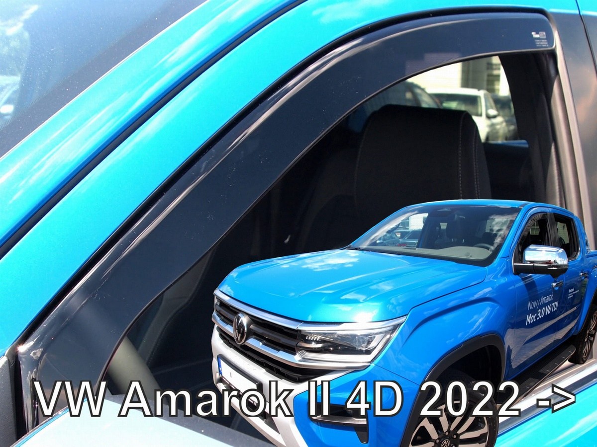 Větrné clony - ofuky oken (deflektory, plexi), VW Amarok II, 2022- , přední