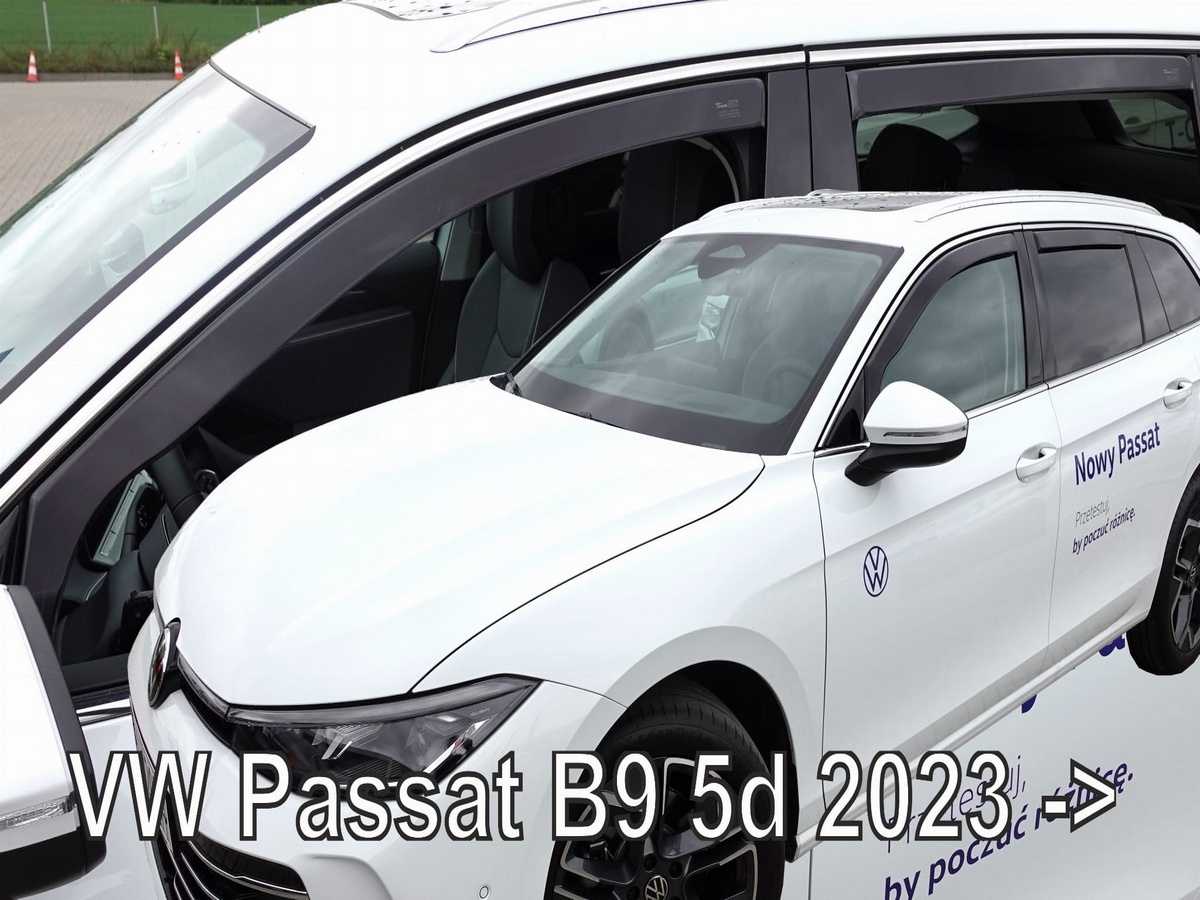 Větrné clony - ofuky oken (deflektory, plexi), VW Passat B9, 2024- , Combi, přední + zadní