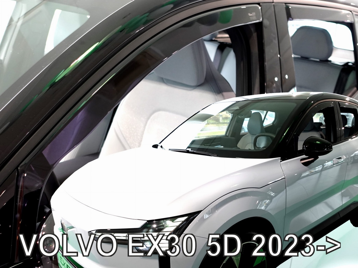 Větrné clony - ofuky oken (deflektory, plexi), Volvo EX30, 2023- , přední + zadní