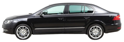 Protisluneční clony Škoda Superb II, 2008-2015, Limousine