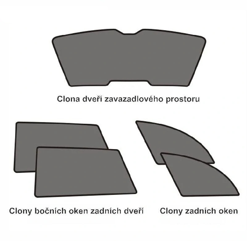Sluneční clony do Škoda Octavia III, 2012-2020, Combi