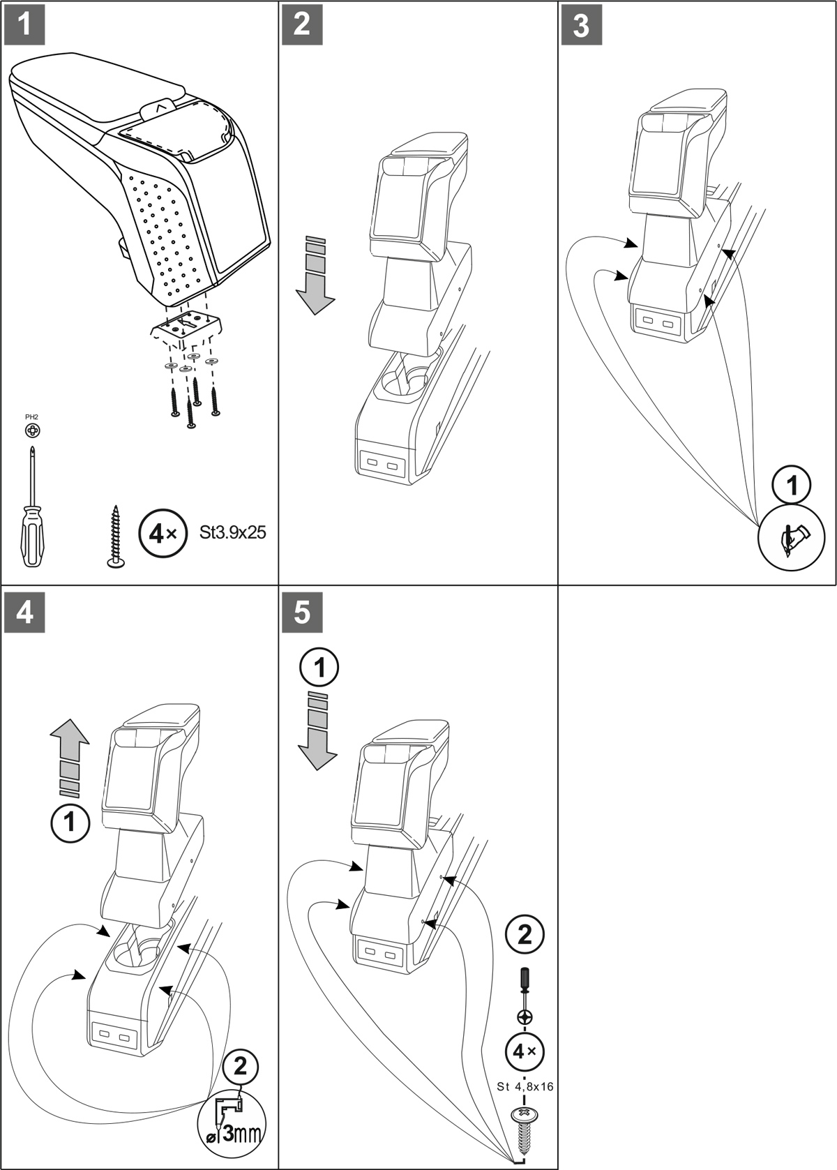 Loketní opěrka - područka ARMSTER 2, Renault Zoe, 2020- ,