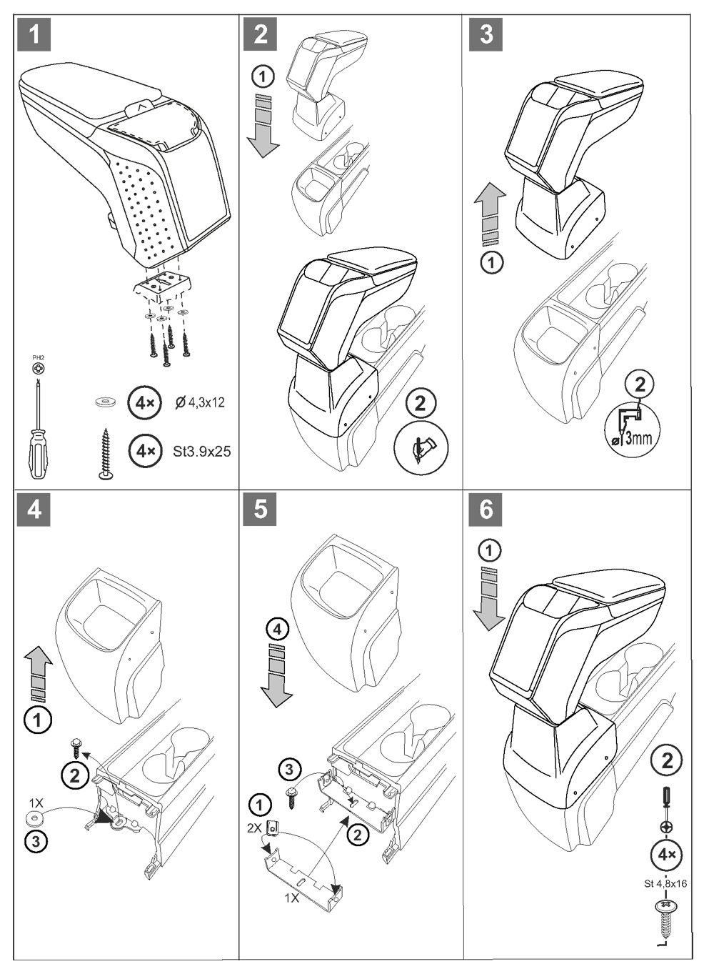 Loketní opěrka - područka ARMSTER 2, Toyota Yaris IV Cross, 2020- ,
