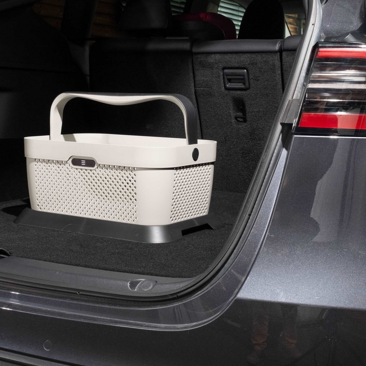 Luxusní nákupní košík do auta, Rati Basket, White - Designed for Tesla